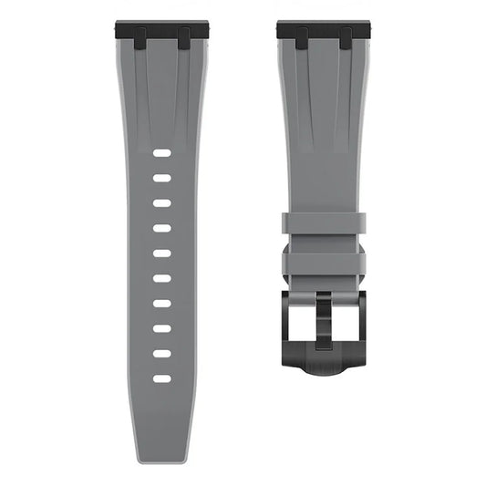 For Samsung Galaxy Watch3 45mm / Gear S3 Classic / Huawei Watch GT 4 46mm Silicone Watch Band 22mm Wrist Strap / Grey