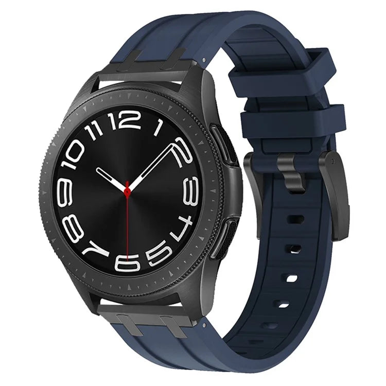 For Samsung Galaxy Watch3 45mm / Gear S3 Classic / Huawei Watch GT 4 46mm Silicone Watch Band 22mm Wrist Strap / Blue