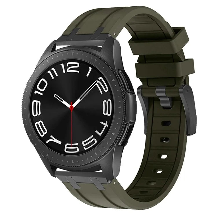 For Samsung Galaxy Watch3 45mm / Gear S3 Classic / Huawei Watch GT 4 46mm Silicone Watch Band 22mm Wrist Strap / Green