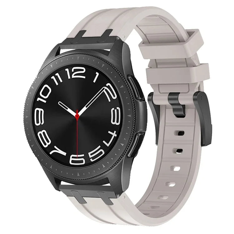 For Samsung Galaxy Watch3 45mm / Gear S3 Classic / Huawei Watch GT 4 46mm Silicone Watch Band 22mm Wrist Strap / Starlight