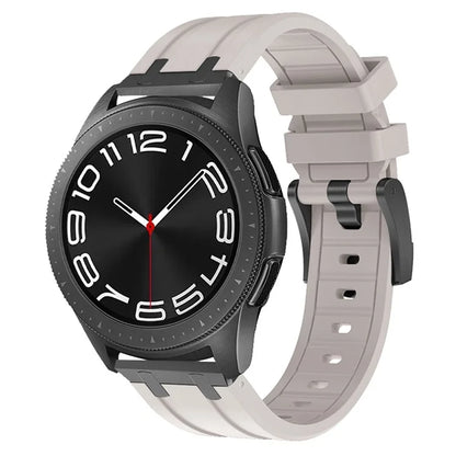 For Samsung Galaxy Watch3 45mm / Gear S3 Classic / Huawei Watch GT 4 46mm Silicone Watch Band 22mm Wrist Strap / Starlight