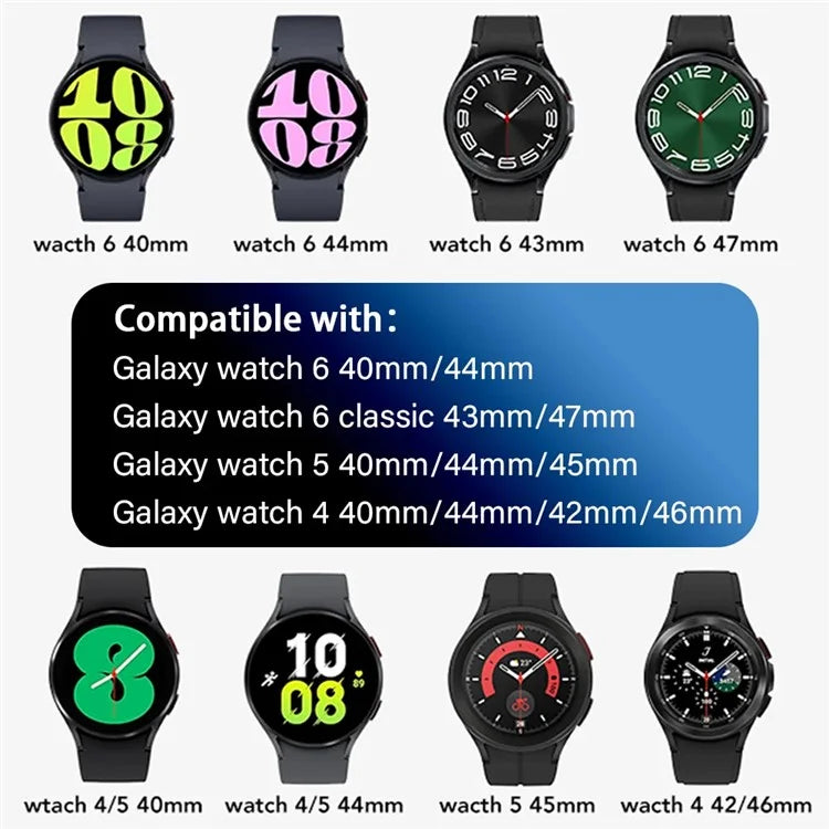 For Samsung Galaxy Watch4 / Watch 5 / Watch6 Classic Series Watch Band Nylon Braided Watch Strap