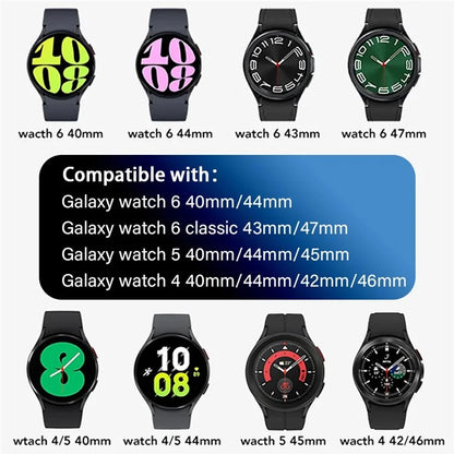 For Samsung Galaxy Watch4 / Watch 5 / Watch6 Classic Series Watch Band Nylon Braided Watch Strap
