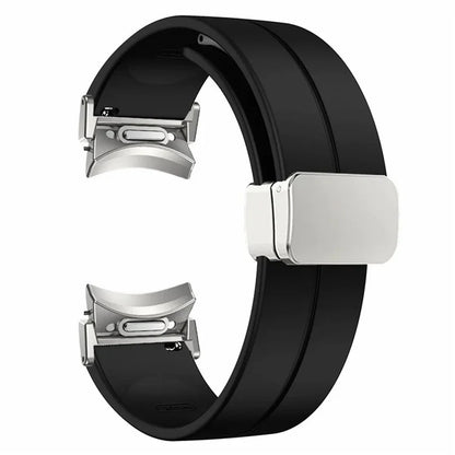 For Samsung Galaxy Watch4  /  Watch 5  /  Watch6 Wrist Strap Soft Silicone Watch Band with Magnetic Buckle