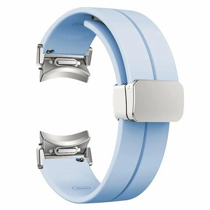 For Samsung Galaxy Watch4  /  Watch 5  /  Watch6 Wrist Strap Soft Silicone Watch Band with Magnetic Buckle