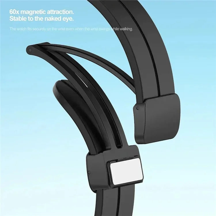 For Samsung Galaxy Watch4  /  Watch 5  /  Watch6 Wrist Strap Soft Silicone Watch Band with Magnetic Buckle