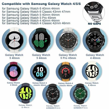 For Samsung Galaxy Watch4  /  Watch 5  /  Watch6 Wrist Strap Soft Silicone Watch Band with Magnetic Buckle