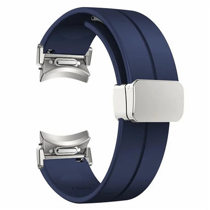 For Samsung Galaxy Watch4  /  Watch 5  /  Watch6 Wrist Strap Soft Silicone Watch Band with Magnetic Buckle