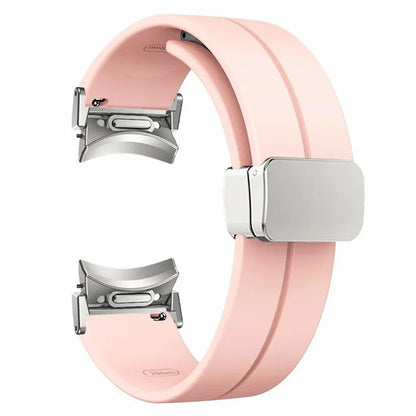 For Samsung Galaxy Watch4  /  Watch 5  /  Watch6 Wrist Strap Soft Silicone Watch Band with Magnetic Buckle