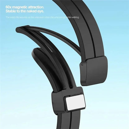 For Samsung Galaxy Watch4  /  Watch 5  /  Watch6 Wrist Strap Soft Silicone Watch Band with Magnetic Buckle