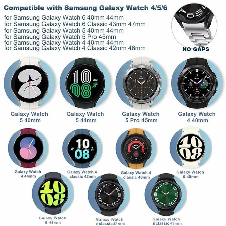 For Samsung Galaxy Watch4  /  Watch 5  /  Watch6 Wrist Strap Soft Silicone Watch Band with Magnetic Buckle
