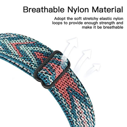 For Samsung Galaxy Fit3 Watch Strap Elastic Nylon Adjustable Smart Watch Band