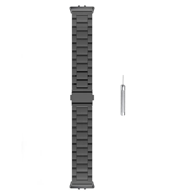 For Samsung Galaxy Fit3 Replacement Strap Quick Release Stainless Steel Watch Band, Black