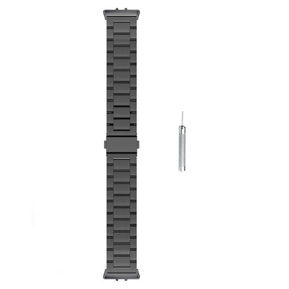 For Samsung Galaxy Fit3 Replacement Strap Quick Release Stainless Steel Watch Band, Black