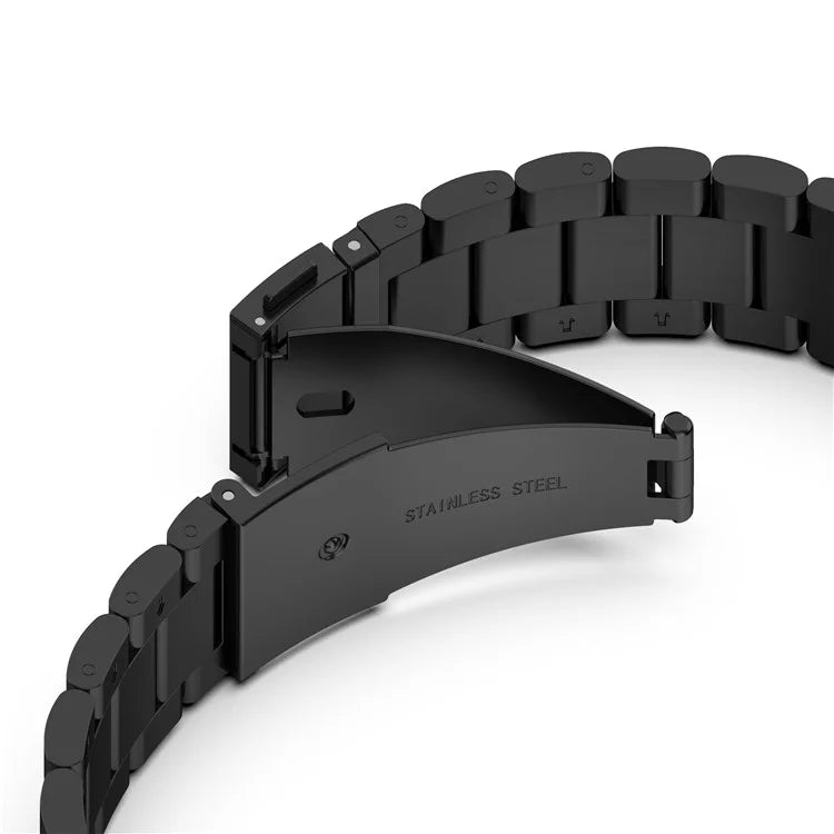 For Samsung Galaxy Fit3 Replacement Strap Quick Release Stainless Steel Watch Band, Black