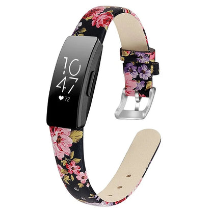 For Fitbit Inspire / Inspire HR Smart Watch Band Top-layer Cow Leather Wrist Strap