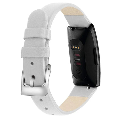 For Fitbit Inspire / Inspire HR Smart Watch Band Top-layer Cow Leather Wrist Strap