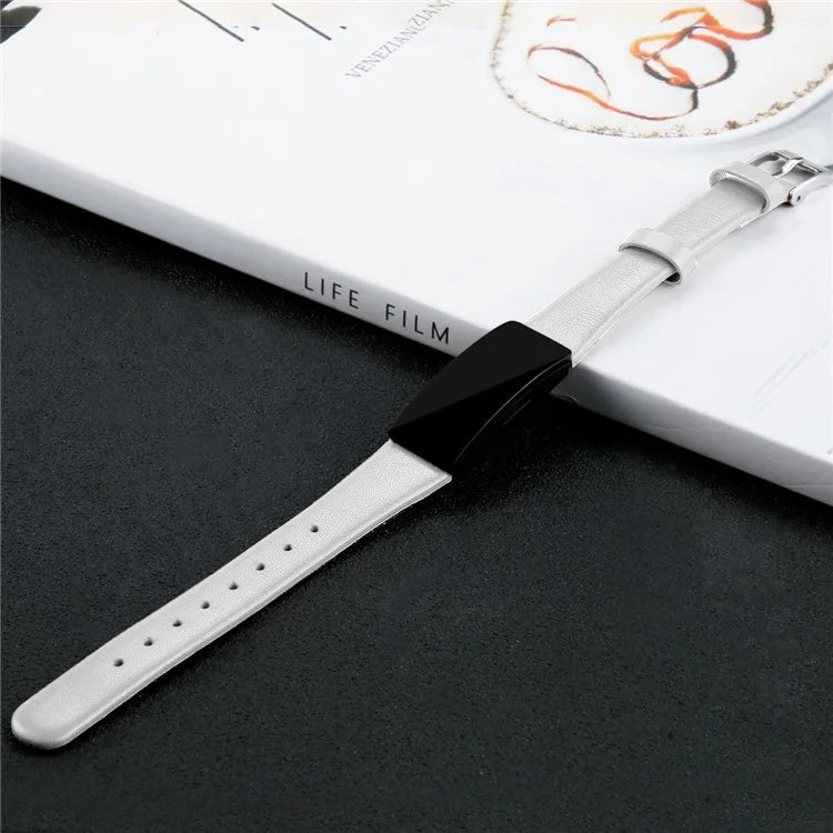 For Fitbit Inspire / Inspire HR Smart Watch Band Top-layer Cow Leather Wrist Strap