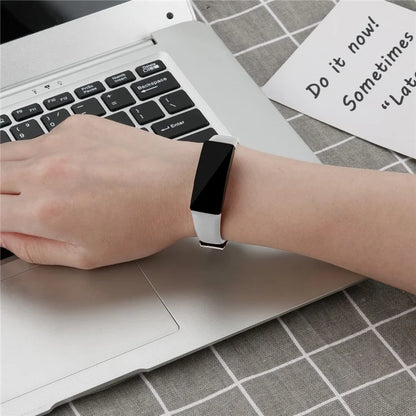 For Fitbit Inspire / Inspire HR Smart Watch Band Top-layer Cow Leather Wrist Strap