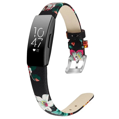 For Fitbit Inspire / Inspire HR Smart Watch Band Top-layer Cow Leather Wrist Strap
