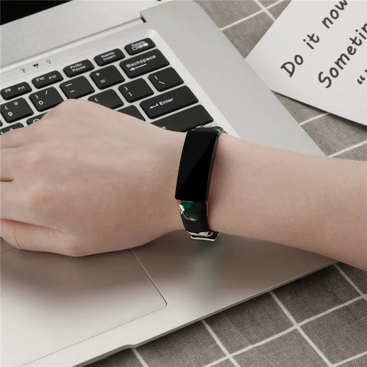 For Fitbit Inspire / Inspire HR Smart Watch Band Top-layer Cow Leather Wrist Strap