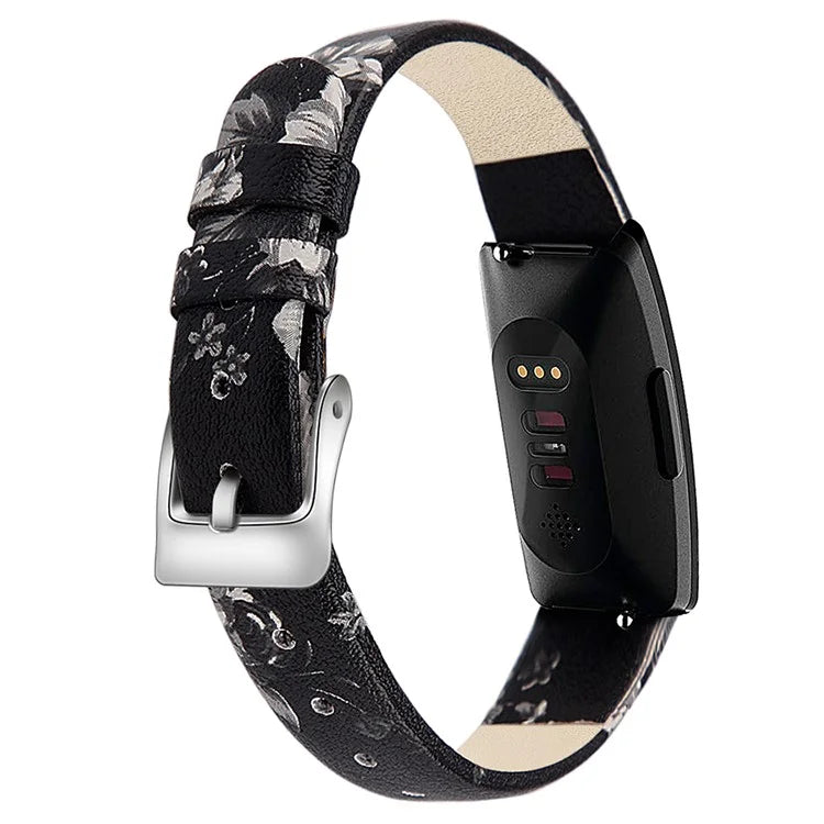 For Fitbit Inspire / Inspire HR Smart Watch Band Top-layer Cow Leather Wrist Strap