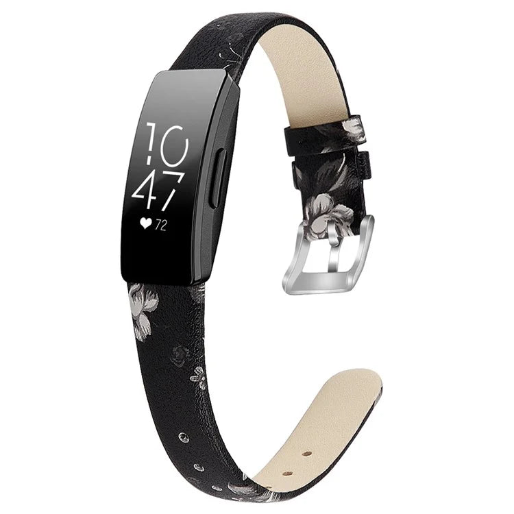 For Fitbit Inspire / Inspire HR Smart Watch Band Top-layer Cow Leather Wrist Strap