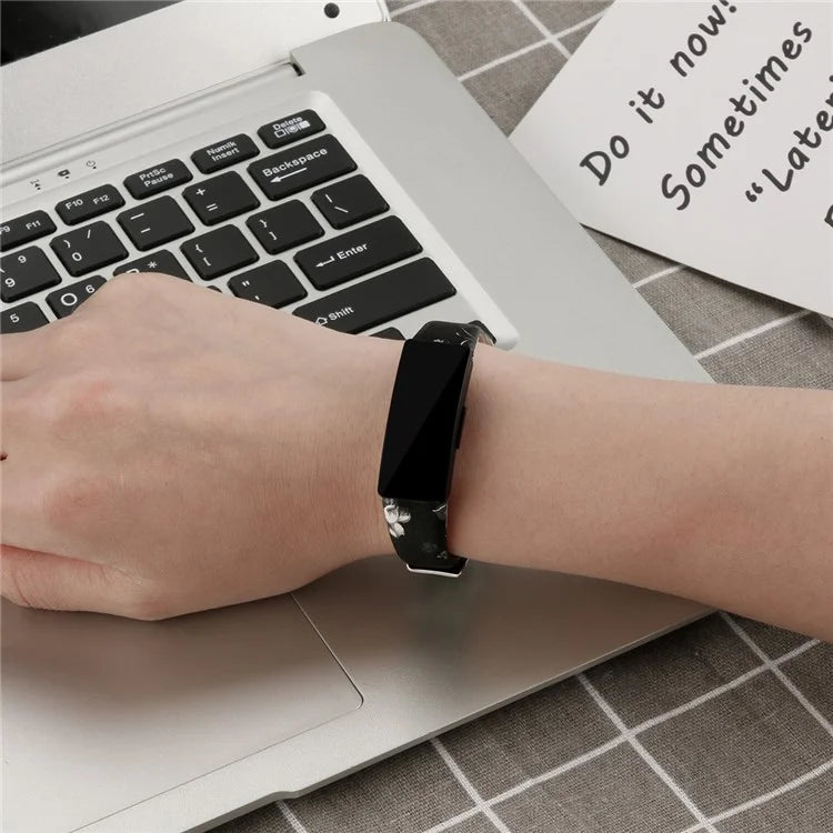 For Fitbit Inspire / Inspire HR Smart Watch Band Top-layer Cow Leather Wrist Strap