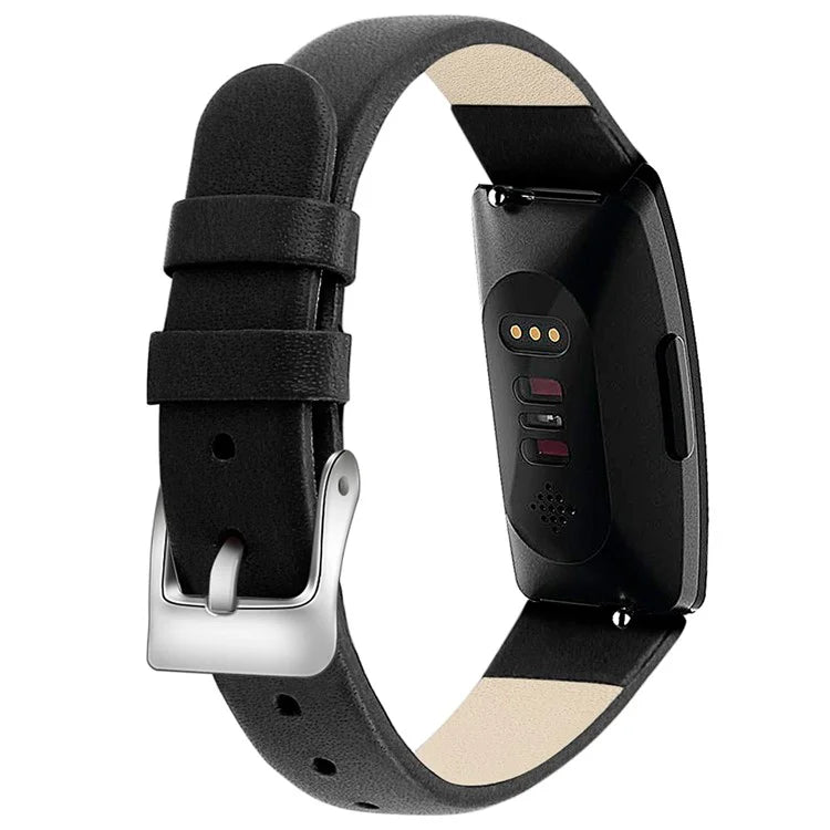 For Fitbit Inspire / Inspire HR Smart Watch Band Top-layer Cow Leather Wrist Strap
