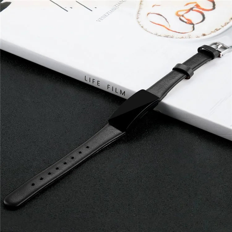 For Fitbit Inspire / Inspire HR Smart Watch Band Top-layer Cow Leather Wrist Strap