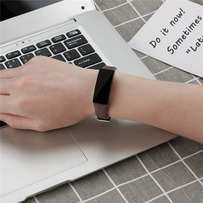 For Fitbit Inspire / Inspire HR Smart Watch Band Top-layer Cow Leather Wrist Strap