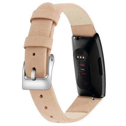 For Fitbit Inspire / Inspire HR Smart Watch Band Top-layer Cow Leather Wrist Strap