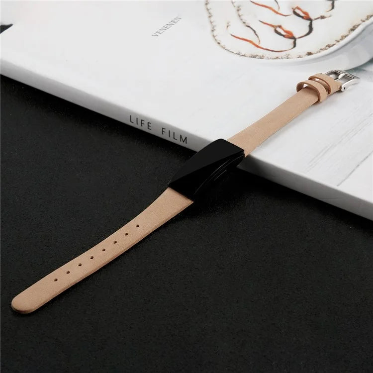 For Fitbit Inspire / Inspire HR Smart Watch Band Top-layer Cow Leather Wrist Strap