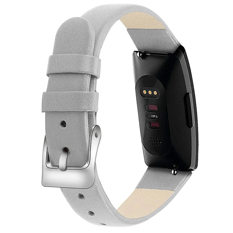 For Fitbit Inspire / Inspire HR Smart Watch Band Top-layer Cow Leather Wrist Strap