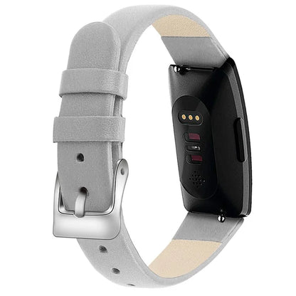 For Fitbit Inspire / Inspire HR Smart Watch Band Top-layer Cow Leather Wrist Strap