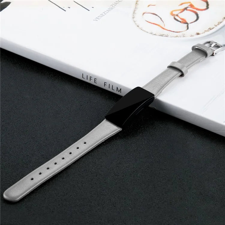 For Fitbit Inspire / Inspire HR Smart Watch Band Top-layer Cow Leather Wrist Strap