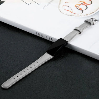For Fitbit Inspire / Inspire HR Smart Watch Band Top-layer Cow Leather Wrist Strap