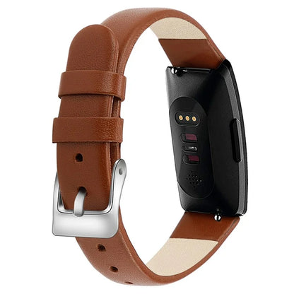 For Fitbit Inspire / Inspire HR Smart Watch Band Top-layer Cow Leather Wrist Strap