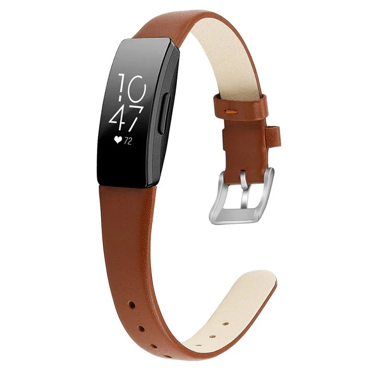For Fitbit Inspire / Inspire HR Smart Watch Band Top-layer Cow Leather Wrist Strap