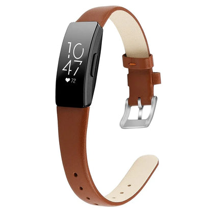 For Fitbit Inspire / Inspire HR Smart Watch Band Top-layer Cow Leather Wrist Strap