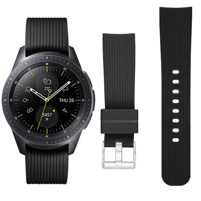 L Size 20mm Watch Band for Samsung Galaxy Watch Active / Watch6 / Watch5 / Watch4 Silicone Wrist Strap