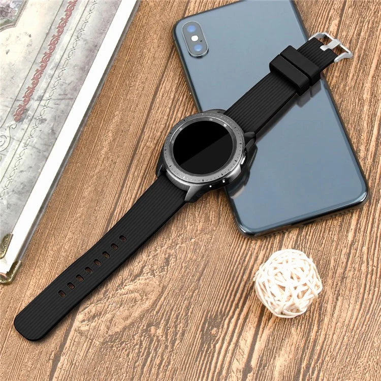 L Size 20mm Watch Band for Samsung Galaxy Watch Active / Watch6 / Watch5 / Watch4 Silicone Wrist Strap