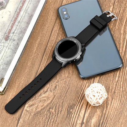 L Size 20mm Watch Band for Samsung Galaxy Watch Active / Watch6 / Watch5 / Watch4 Silicone Wrist Strap