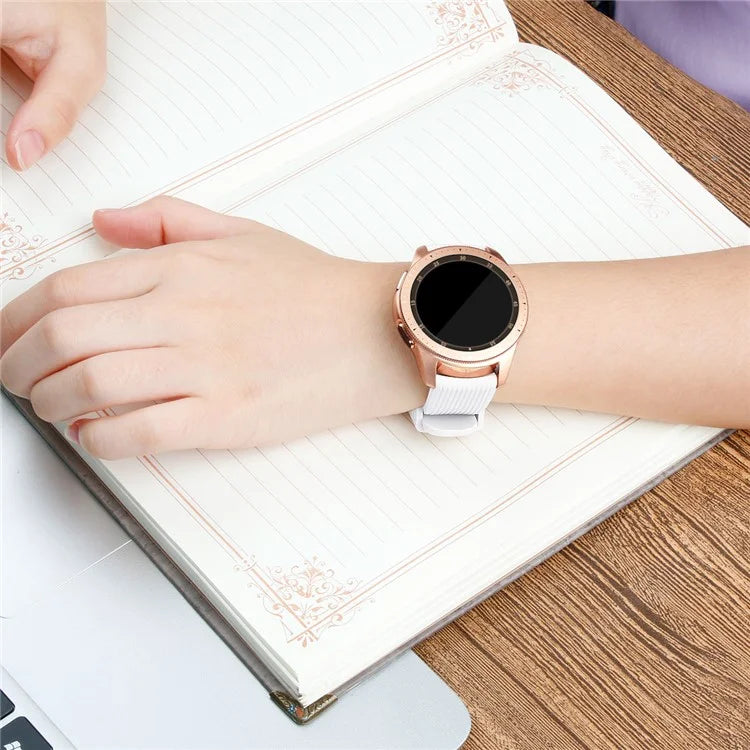 L Size 20mm Watch Band for Samsung Galaxy Watch Active / Watch6 / Watch5 / Watch4 Silicone Wrist Strap