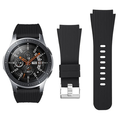 S Size 22mm Silicone Strap for Samsung Galaxy Watch Active / Galaxy Watch 46mm / Huawei Watch GT 2 Replacement Band