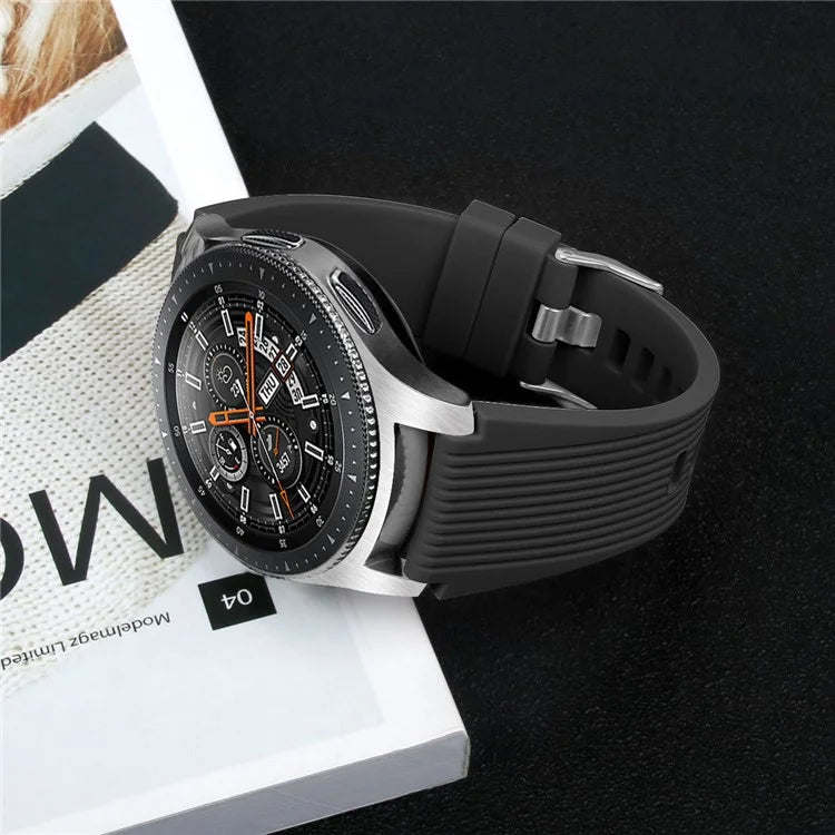 S Size 22mm Silicone Strap for Samsung Galaxy Watch Active / Galaxy Watch 46mm / Huawei Watch GT 2 Replacement Band