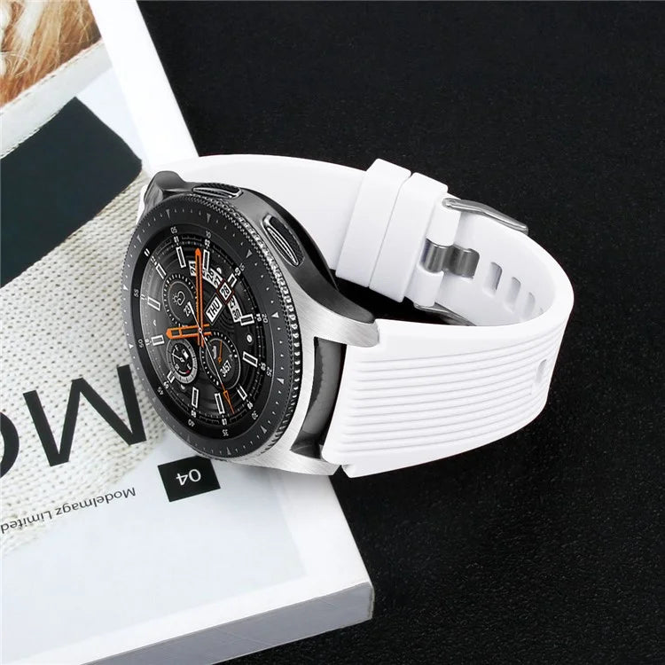 S Size 22mm Silicone Strap for Samsung Galaxy Watch Active / Galaxy Watch 46mm / Huawei Watch GT 2 Replacement Band