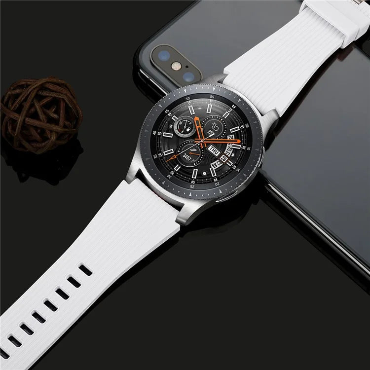 S Size 22mm Silicone Strap for Samsung Galaxy Watch Active / Galaxy Watch 46mm / Huawei Watch GT 2 Replacement Band