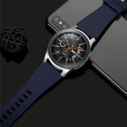 S Size 22mm Silicone Strap for Samsung Galaxy Watch Active / Galaxy Watch 46mm / Huawei Watch GT 2 Replacement Band