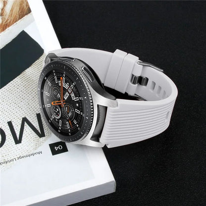 S Size 22mm Silicone Strap for Samsung Galaxy Watch Active / Galaxy Watch 46mm / Huawei Watch GT 2 Replacement Band